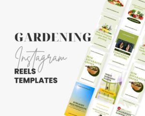 instagram reels template editable canva for gardening, home decor