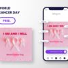 world cancer day canva template free download