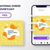 free download template national cheese lovers day canva