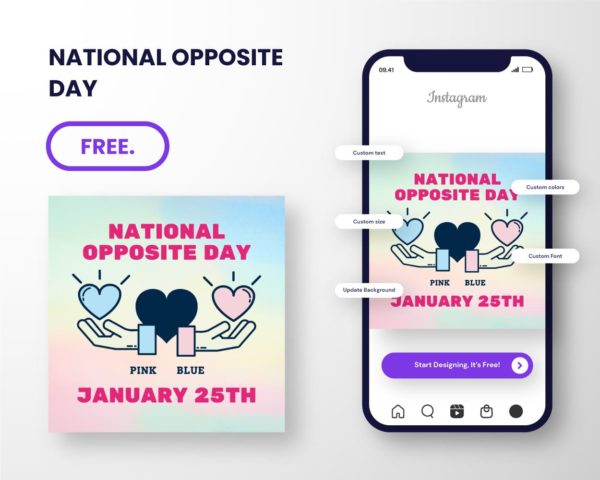 free download template national opposite day canva
