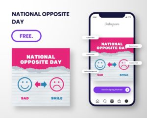 free download template national opposite day with editable canva