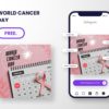 world cancer day template canva free download