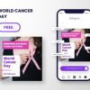 free canva template for world cancer day template