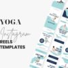 yoga instagram reels template editable canva