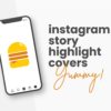 canva instagram highlight cover template for food business