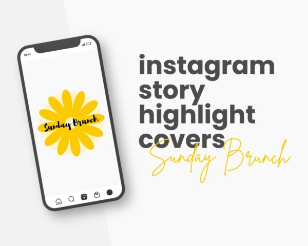 canva instagram highlight cover for food sunday brunch