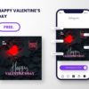 free download canva template for valentine instagram post