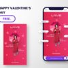 free download template sale instagram story for valentine editable canva
