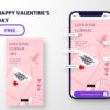 free download valentine instagram story post template editable canva