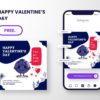 funny canva instagram post template for valentine free download