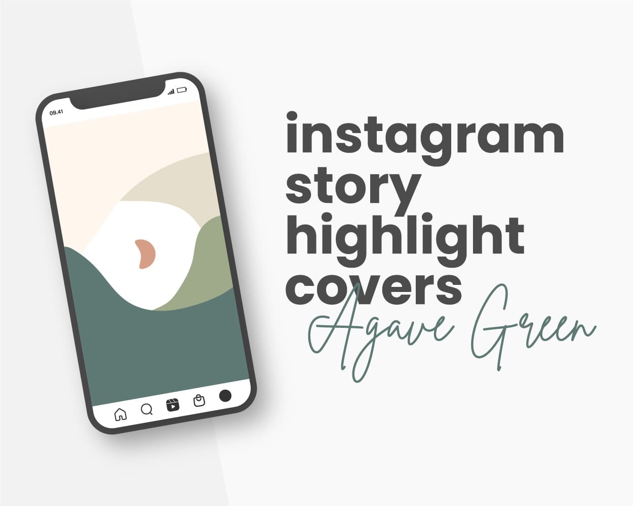 canva template for agave green instagram highlight covers