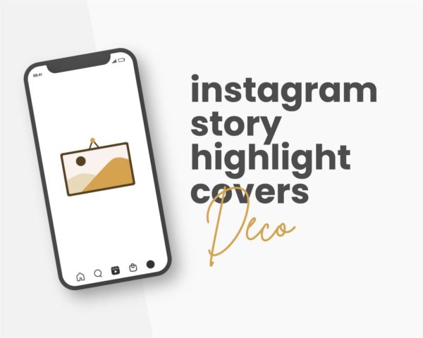 canva template for deco instagram highlight covers