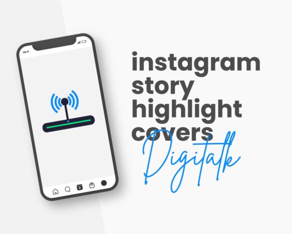 canva template for digitalk instagram highlight covers
