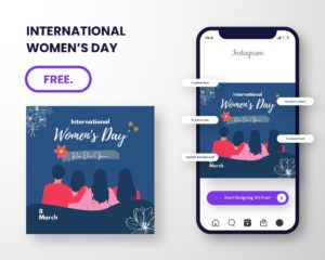 free download canva template for international women day