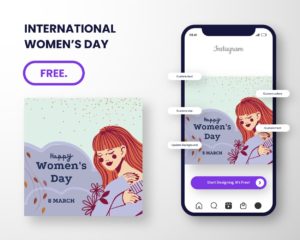 free canva template to celebrate international womens day