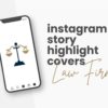 canva template for law firm instagram highlight covers