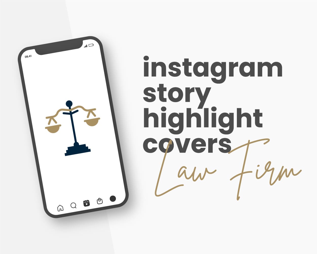 canva template for law firm instagram highlight covers
