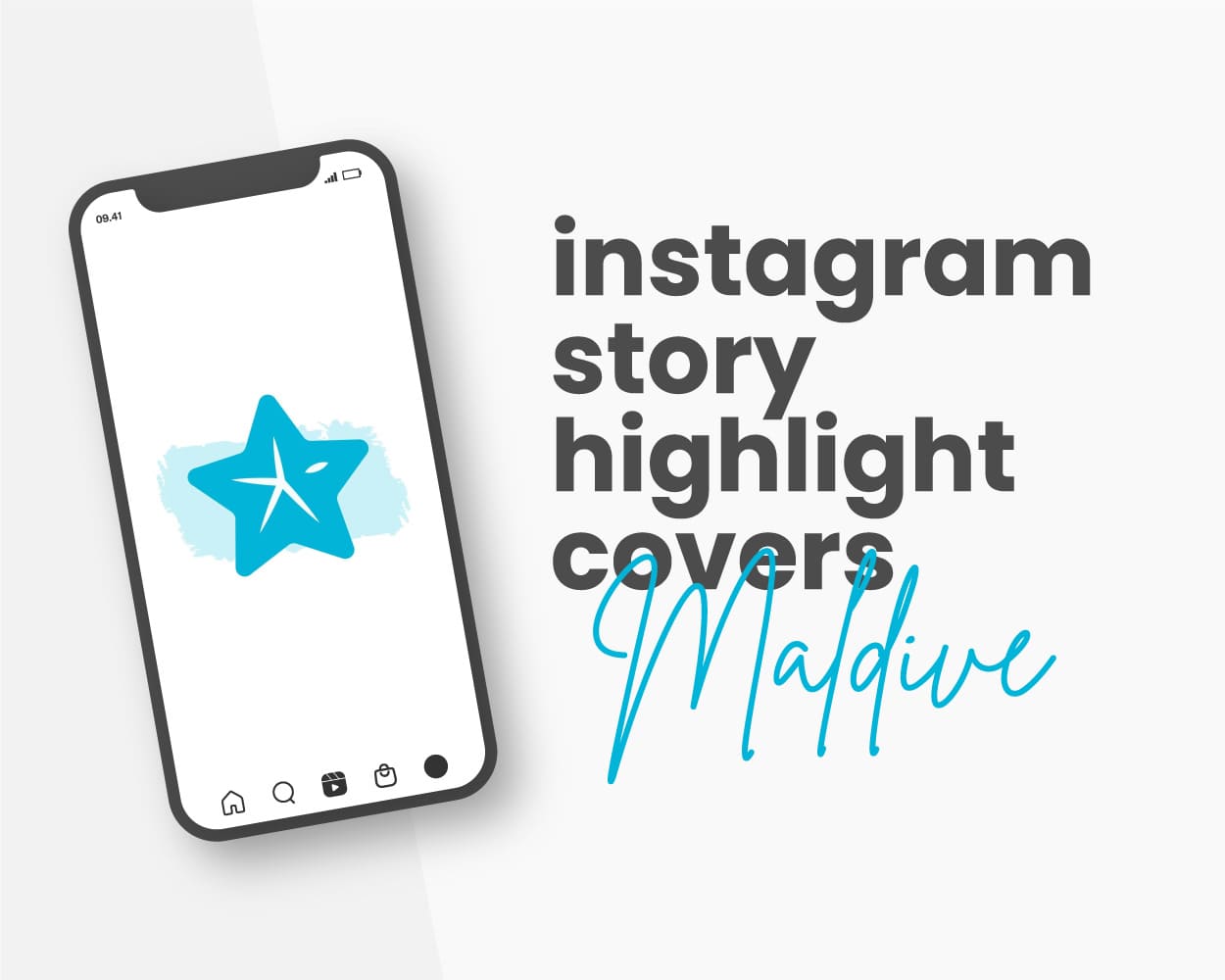 canva template for maldive instagram highlight covers