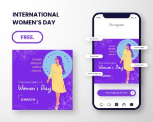 free canva template for instagram international womens day post
