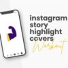 canva template for workout instagram highlight covers