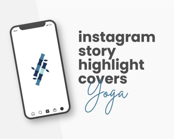 canva template for yoga instagram highlight covers