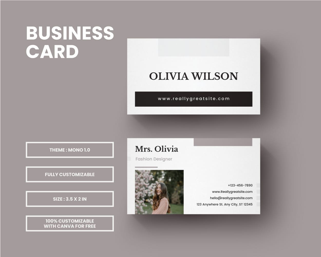 canva business card template