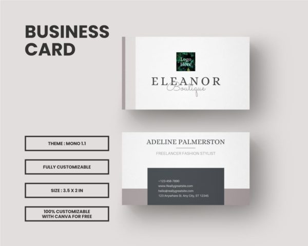 business card design template canva