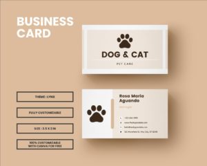 pet business card design