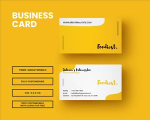 food business card template