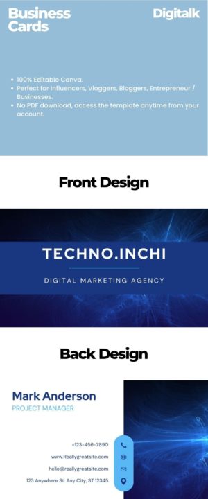 digital agency marketer business card canva template