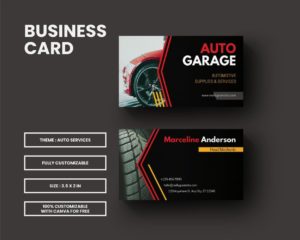 business card template for automotive business