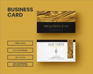 business card template for coach