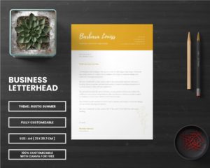 canva letterhead template for wedding business